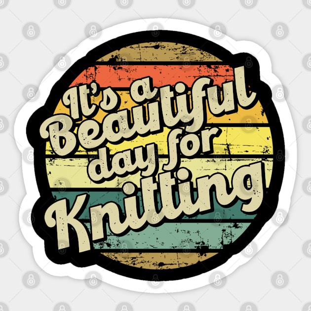 Knitting hobby present perfect for him or her mom mother dad father friend Sticker by SerenityByAlex